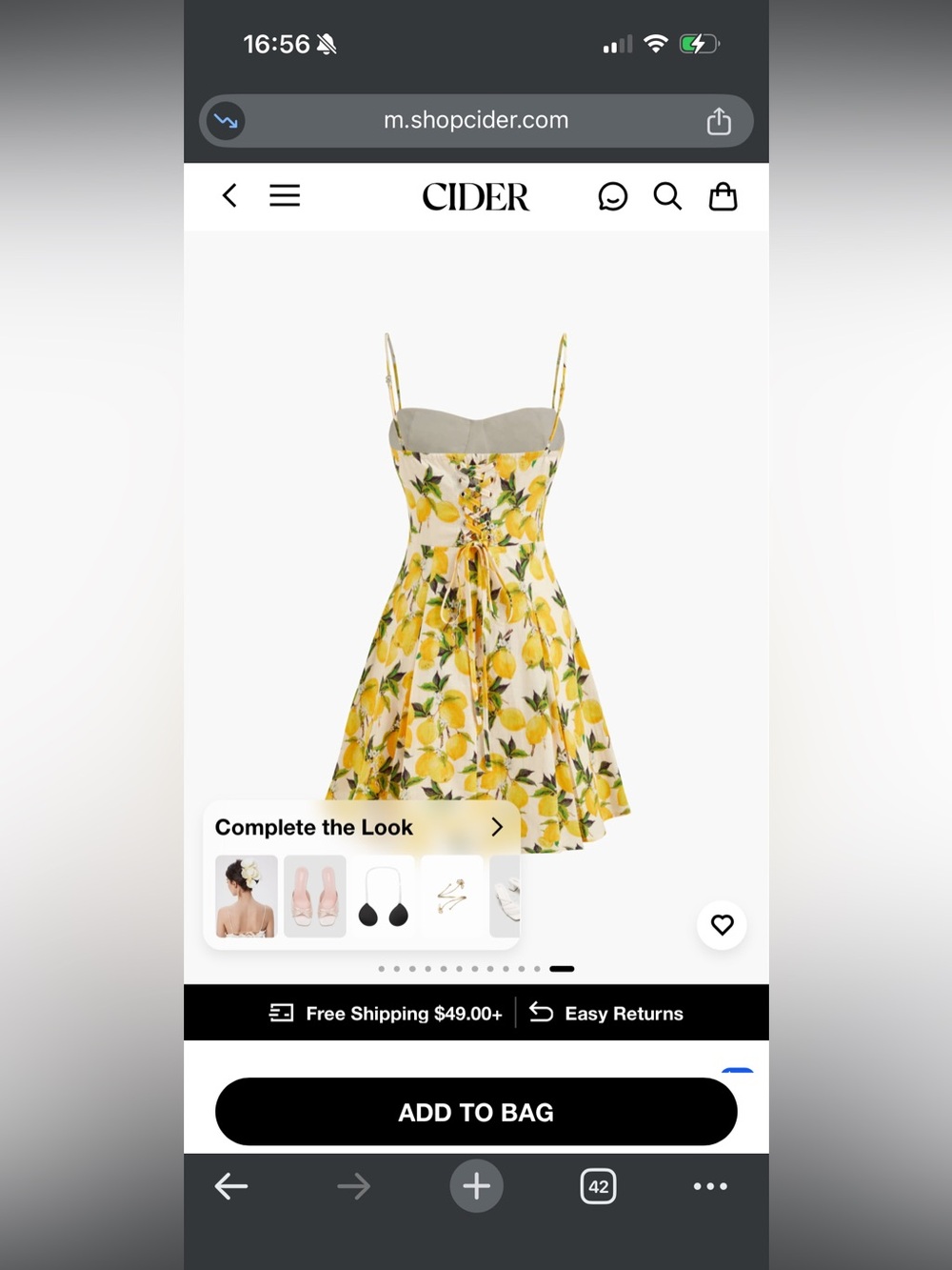 Lemon print mini dress - Picture 5 of 15
